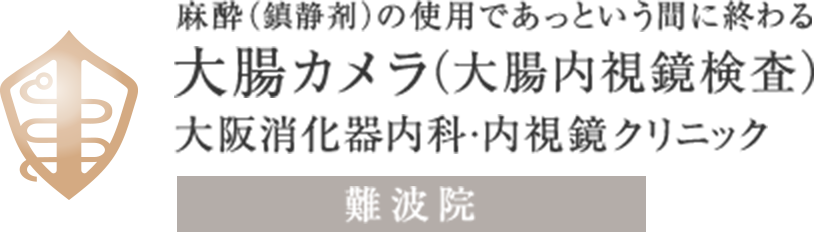 麻酔（鎮静剤）の使用であっという間に終わる 大腸カメラ（大腸内視鏡検査）大阪消化器内科･内視鏡クリニック 難波院