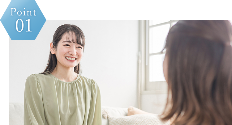 女性でも安心！ 女性医師による診察・治療が可能